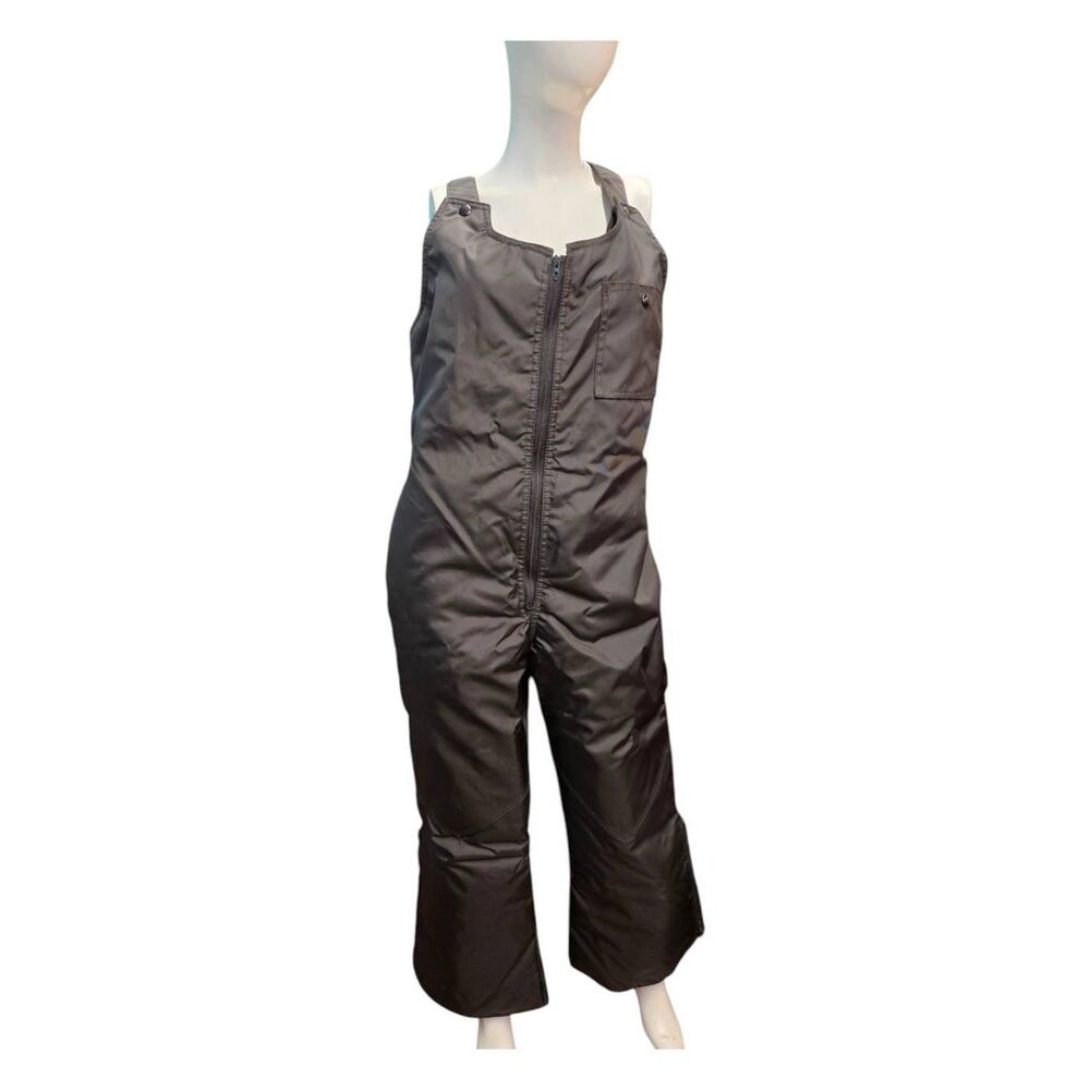 Arctic Wear Black Snowpants Snow Suit Bibs Womens Size Large Vintage Snow Mobile